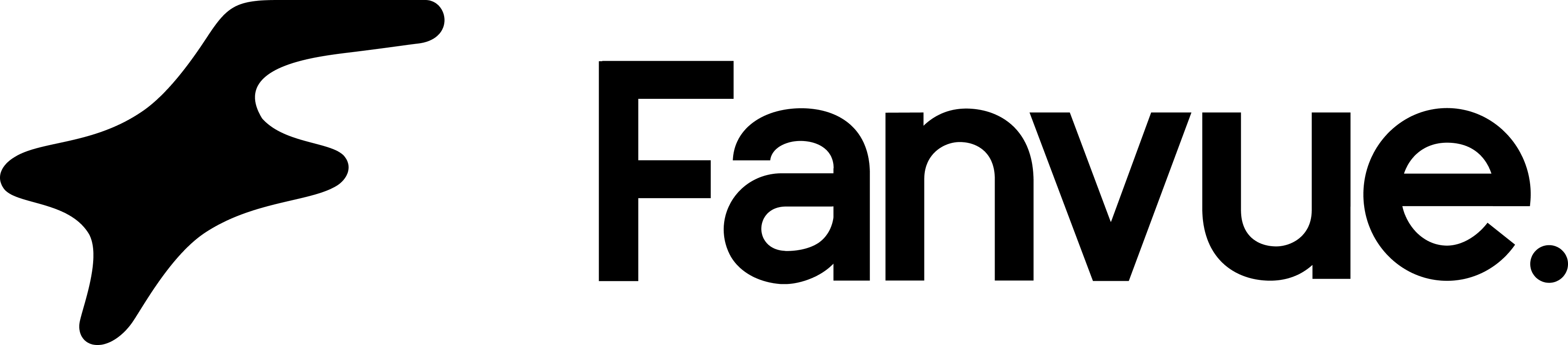Fanvue logo.